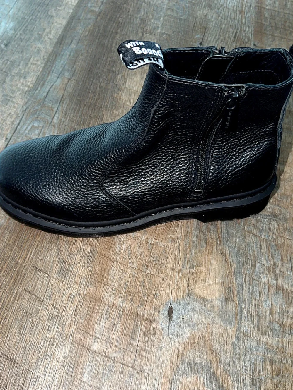 Dr. Martens Black Leather Side-Zip Ankle Boots
